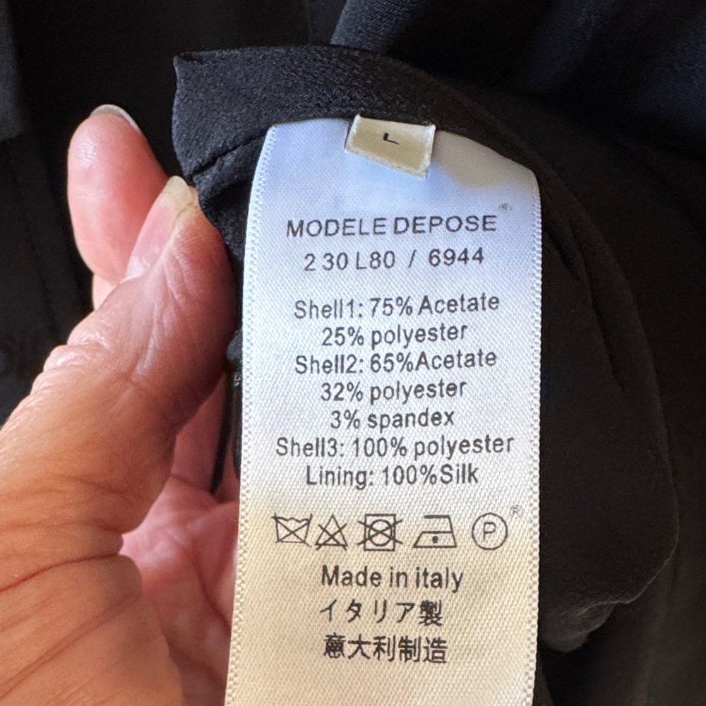 Celine-Black Dress with White Collar& Gold Celine Buttons-made in Italy-luxury - Picture 16 of 16